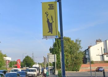 BuryNewRoad.org Banners Displayed in Prestwich Village
